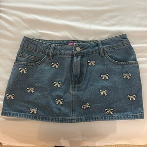 Edikted denim mini skirt
